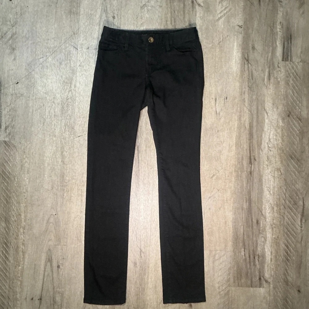 Banana Republic Mens Slim Fit Black Chino Pants Size 25 Five Pocket Twill